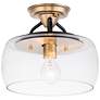 2_Maxim Goblet 11" Wide Bronze and Antique Brass Ceiling Light