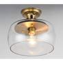 3_Maxim Goblet 11" Wide Bronze and Antique Brass Ceiling Light more views