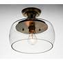 4_Maxim Goblet 11" Wide Bronze and Antique Brass Ceiling Light more views