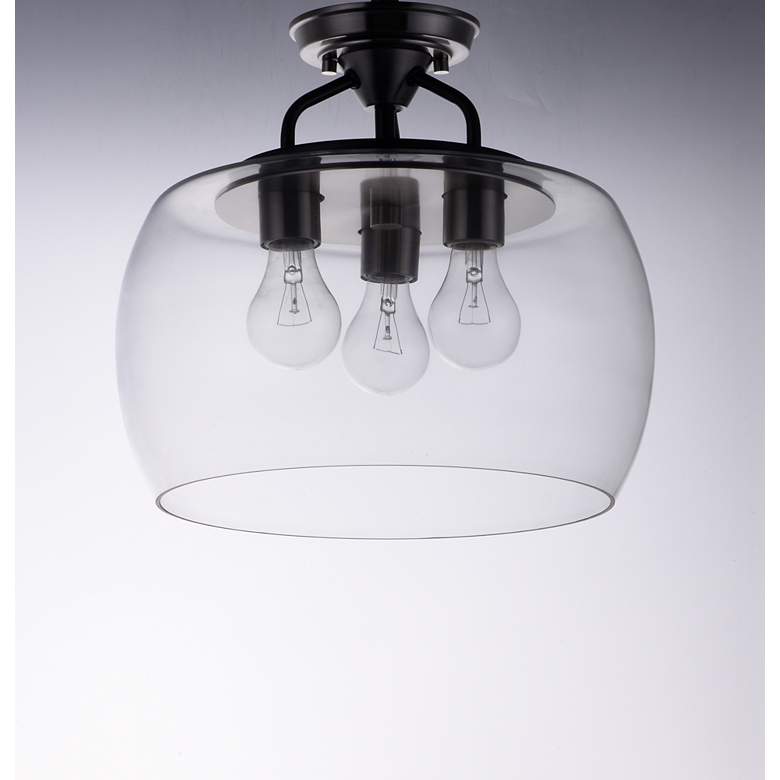 Image 4 Maxim Goblet 13.5" Wide Black and Nickel Semi-Flush Ceiling Light more views