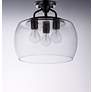 4_Maxim Goblet 13.5" Wide Black and Nickel Semi-Flush Ceiling Light more views