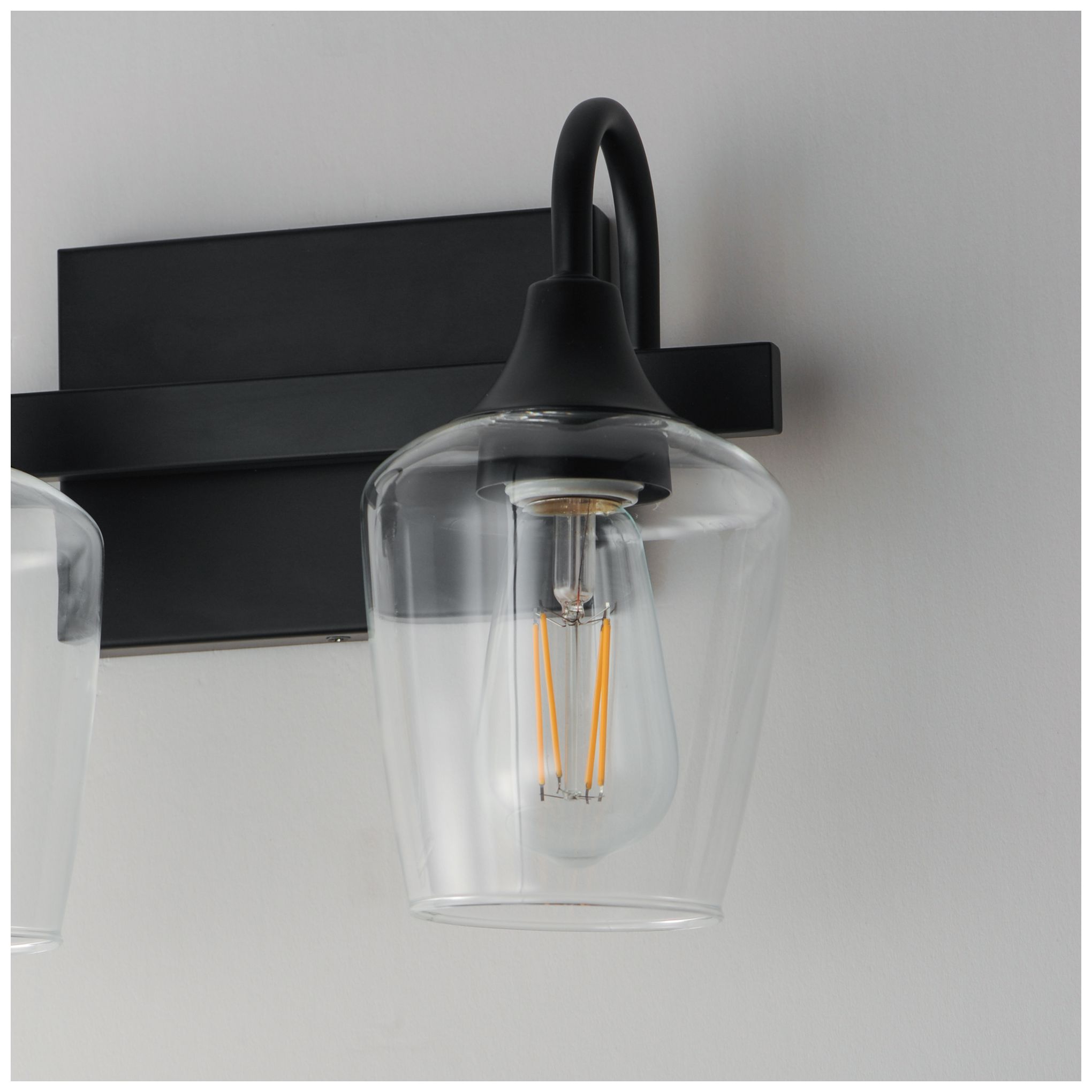 Image 6 Maxim Goblet 14" Wide Black 2-Light Wall Sconce more views