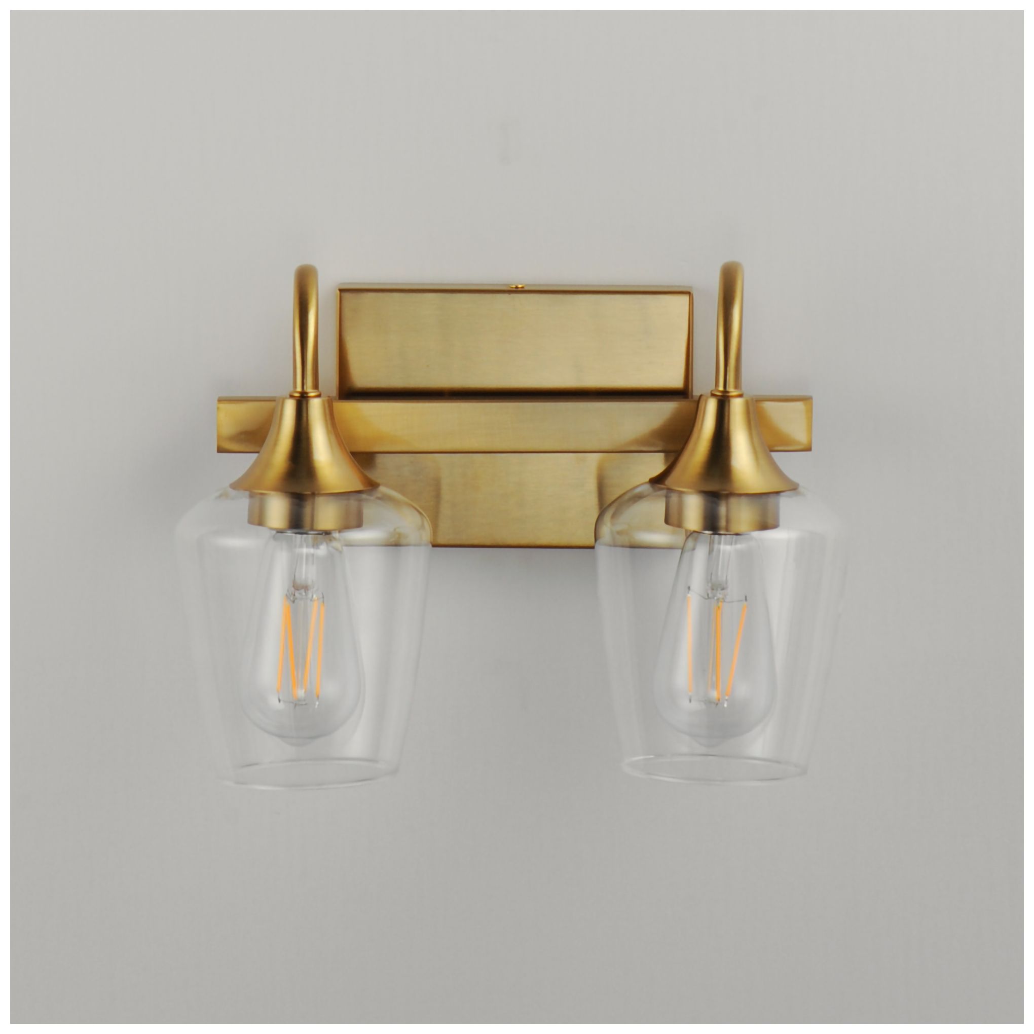 Image 2 Maxim Goblet 14" Wide Natural Aged Brass 2-Light Wall Sconce more views