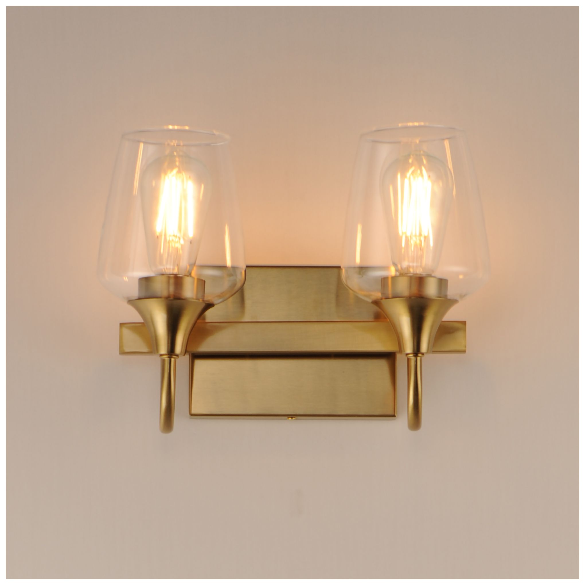 Image 3 Maxim Goblet 14" Wide Natural Aged Brass 2-Light Wall Sconce more views