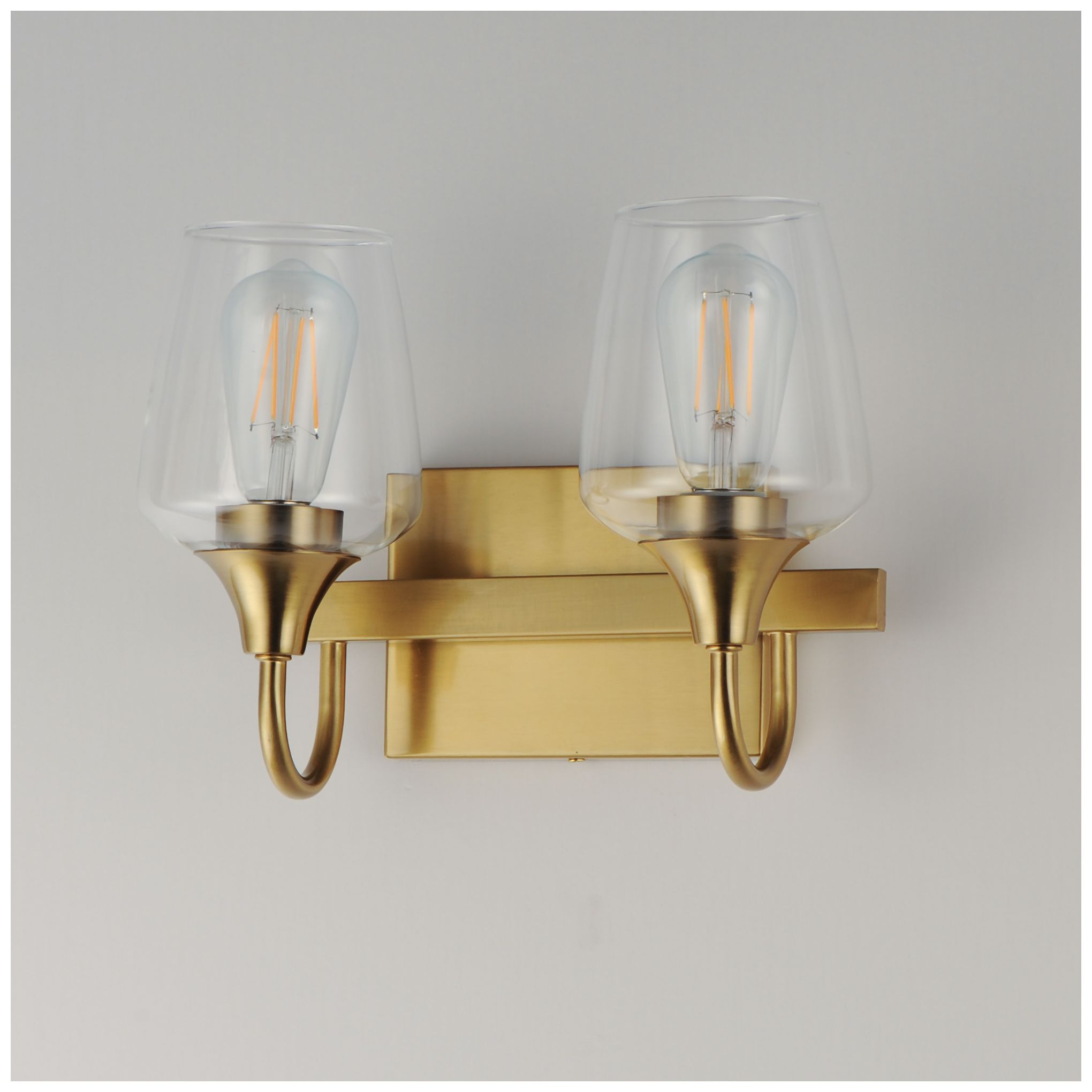 Image 4 Maxim Goblet 14" Wide Natural Aged Brass 2-Light Wall Sconce more views