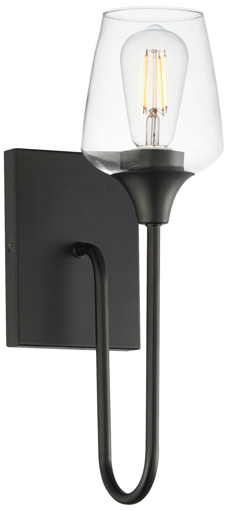 Maxim Goblet 15 3/4" High Black 1-Light Wall Sconce