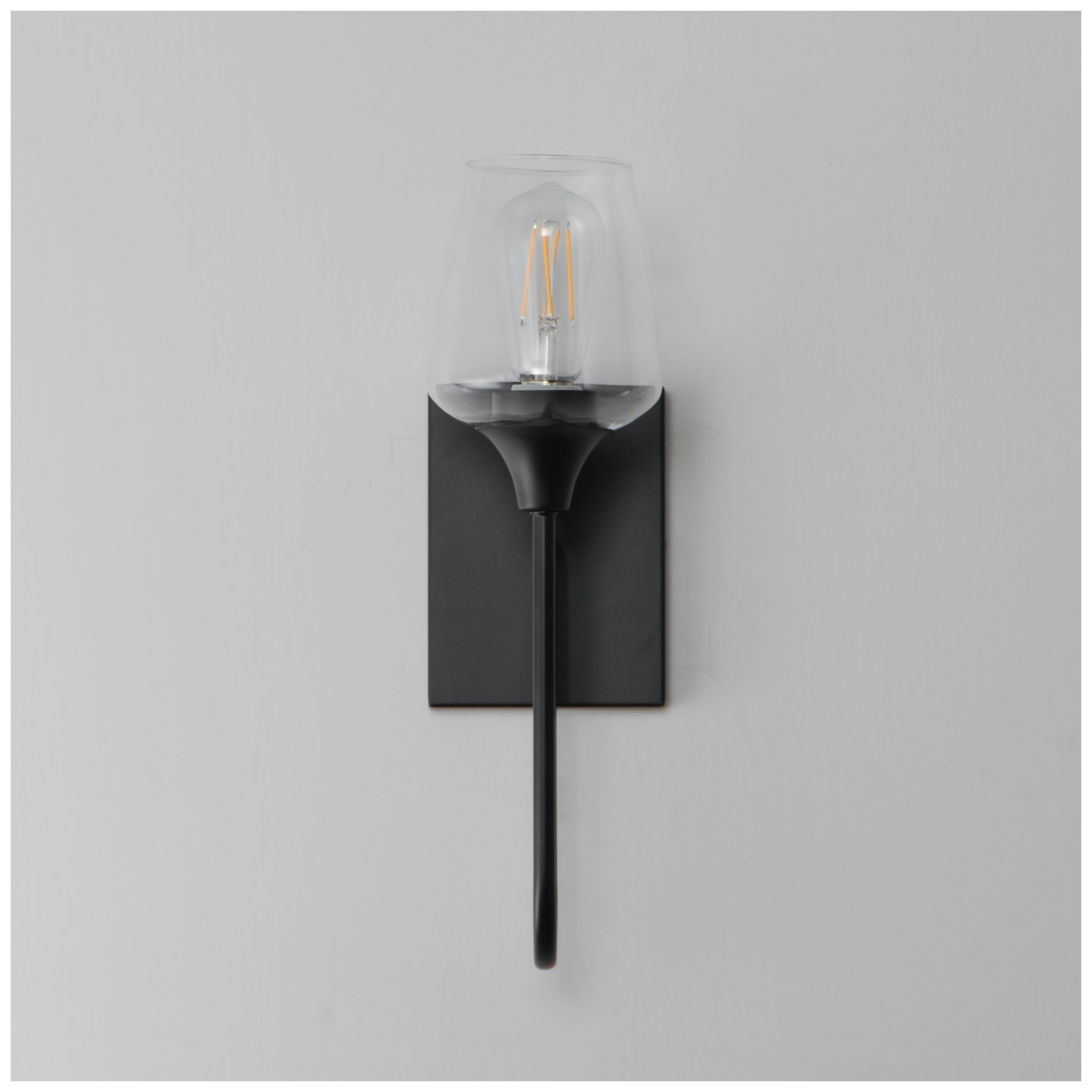 Image 2 Maxim Goblet 15 3/4" High Black 1-Light Wall Sconce more views