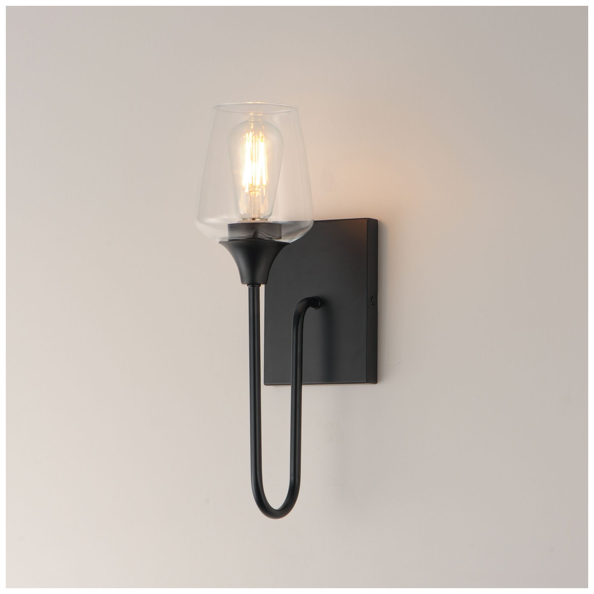 Image 5 Maxim Goblet 15 3/4" High Black 1-Light Wall Sconce more views