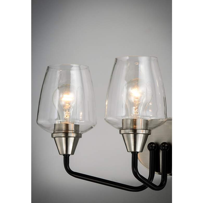 Image 4 Maxim Goblet 18" Wide Satin Nickel 3-Light Bath Light more views