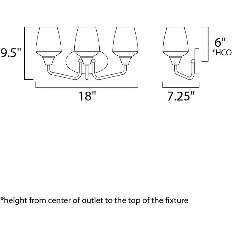 Image 5 Maxim Goblet 18" Wide Satin Nickel 3-Light Bath Light more views