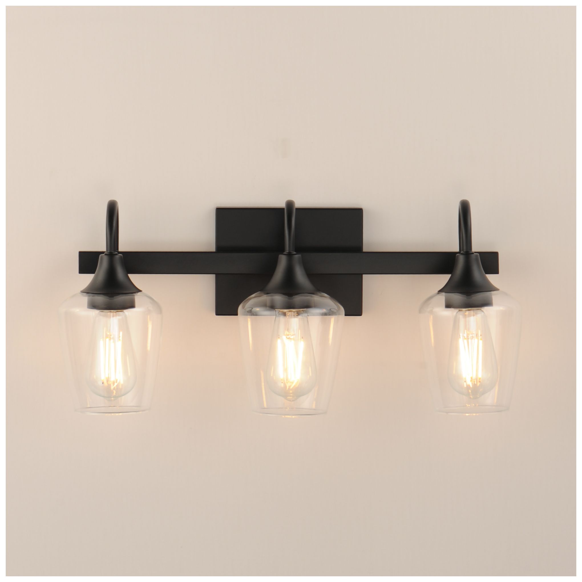 Image 3 Maxim Goblet 20" Wide Black 3-Light Wall Sconce more views
