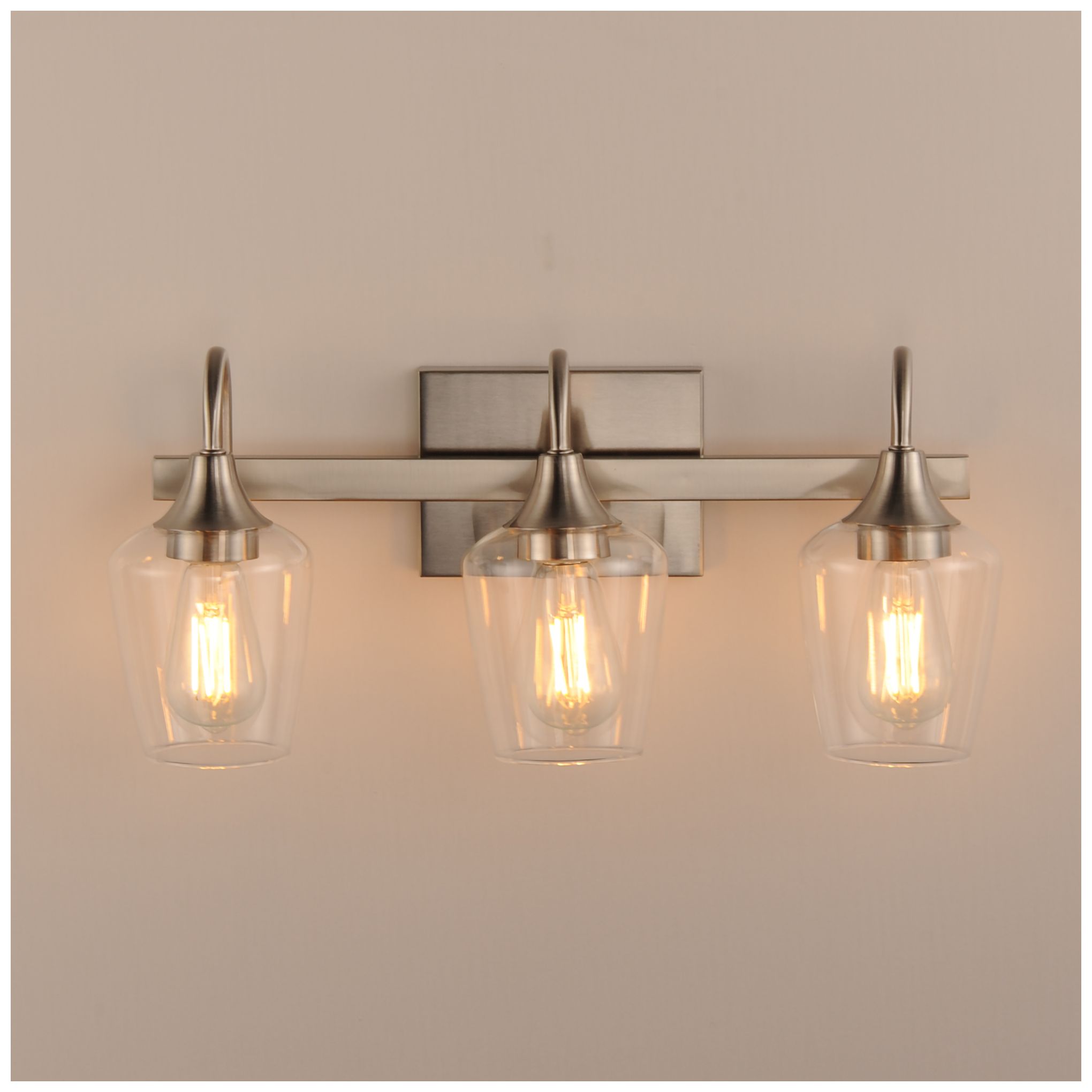 Image 3 Maxim Goblet 20" Wide Satin Nickel 3-Light Wall Sconce more views