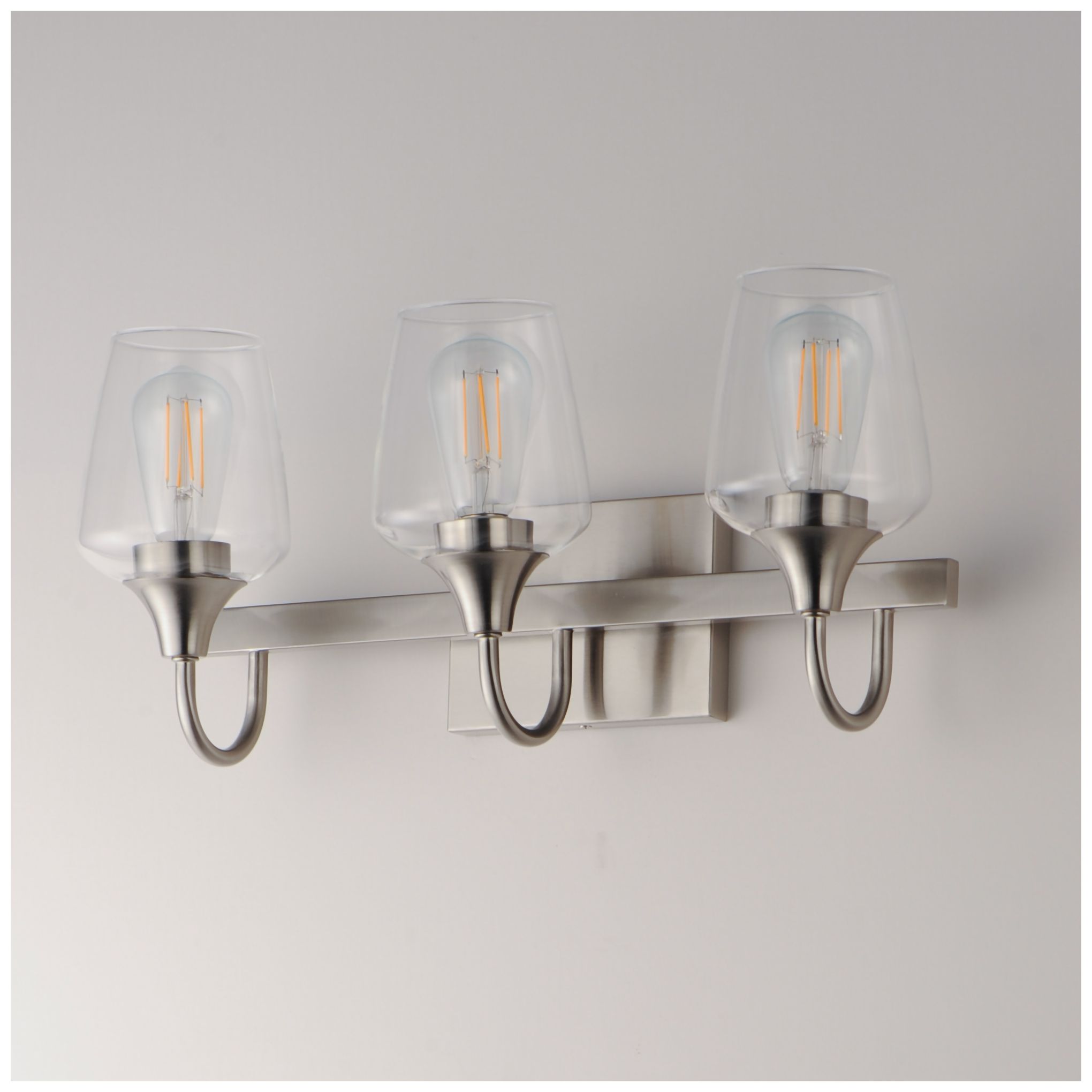 Image 4 Maxim Goblet 20" Wide Satin Nickel 3-Light Wall Sconce more views