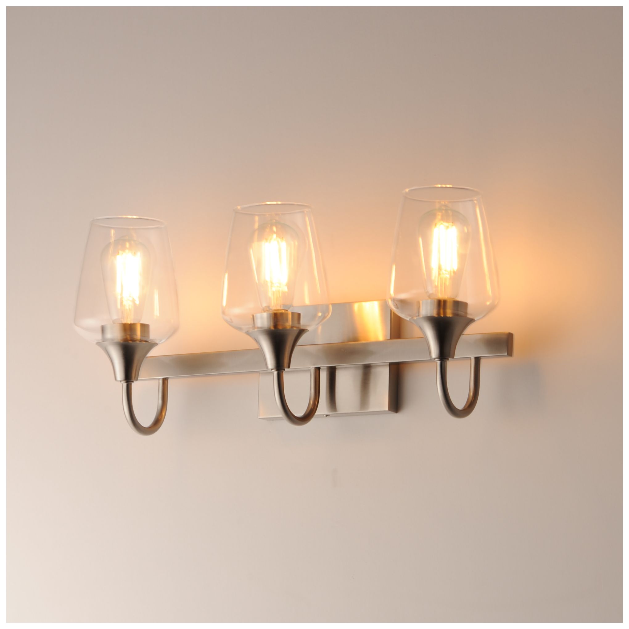 Image 5 Maxim Goblet 20" Wide Satin Nickel 3-Light Wall Sconce more views