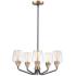 Maxim Goblet 23" Wide Bronze and Brass 5-Light Chandelier
