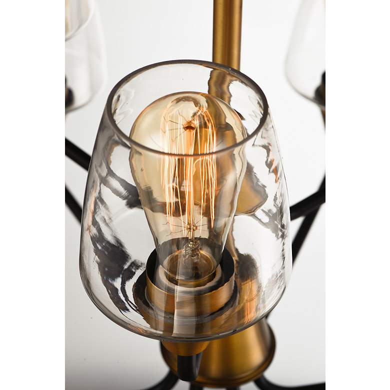 Image 4 Maxim Goblet 23" Wide Bronze and Brass 5-Light Chandelier more views