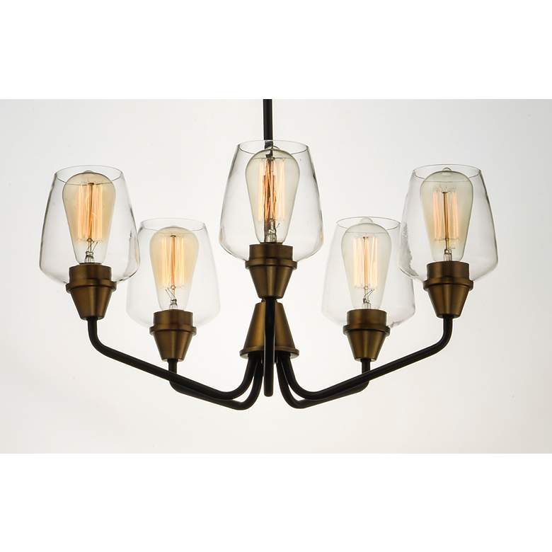 Image 5 Maxim Goblet 23" Wide Bronze and Brass 5-Light Chandelier more views