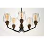 5_Maxim Goblet 23" Wide Bronze and Brass 5-Light Chandelier more views