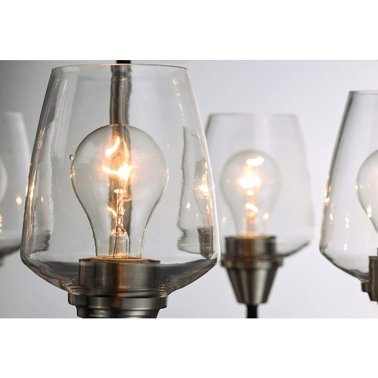 Image 3 Maxim Goblet 23"W Black and Satin Nickel 5-Light Chandelier more views