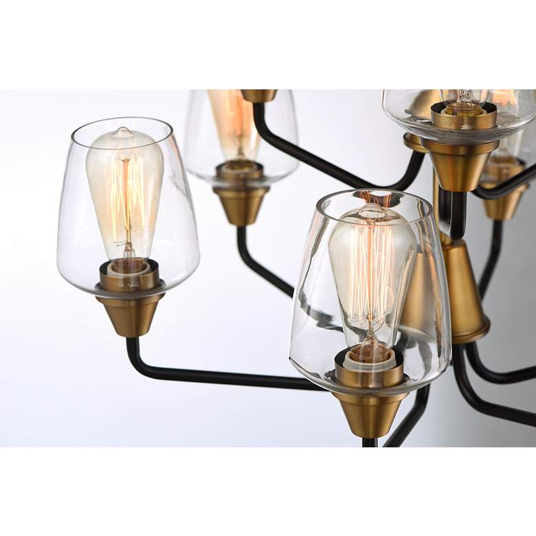 Image 4 Maxim Goblet 27" Wide Bronze and Brass 9-Light Chandelier more views