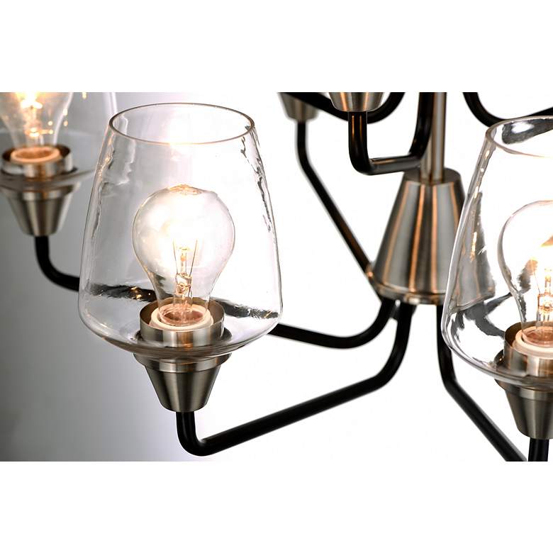 Image 3 Maxim Goblet 27"W Black and Satin Nickel 9-Light Chandelier more views