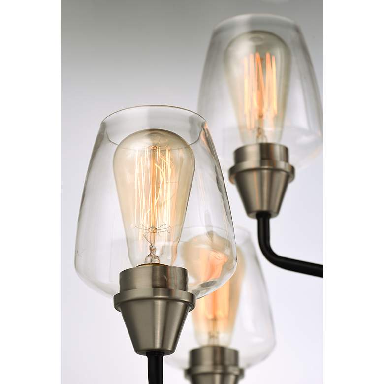 Image 4 Maxim Goblet 27"W Black and Satin Nickel 9-Light Chandelier more views