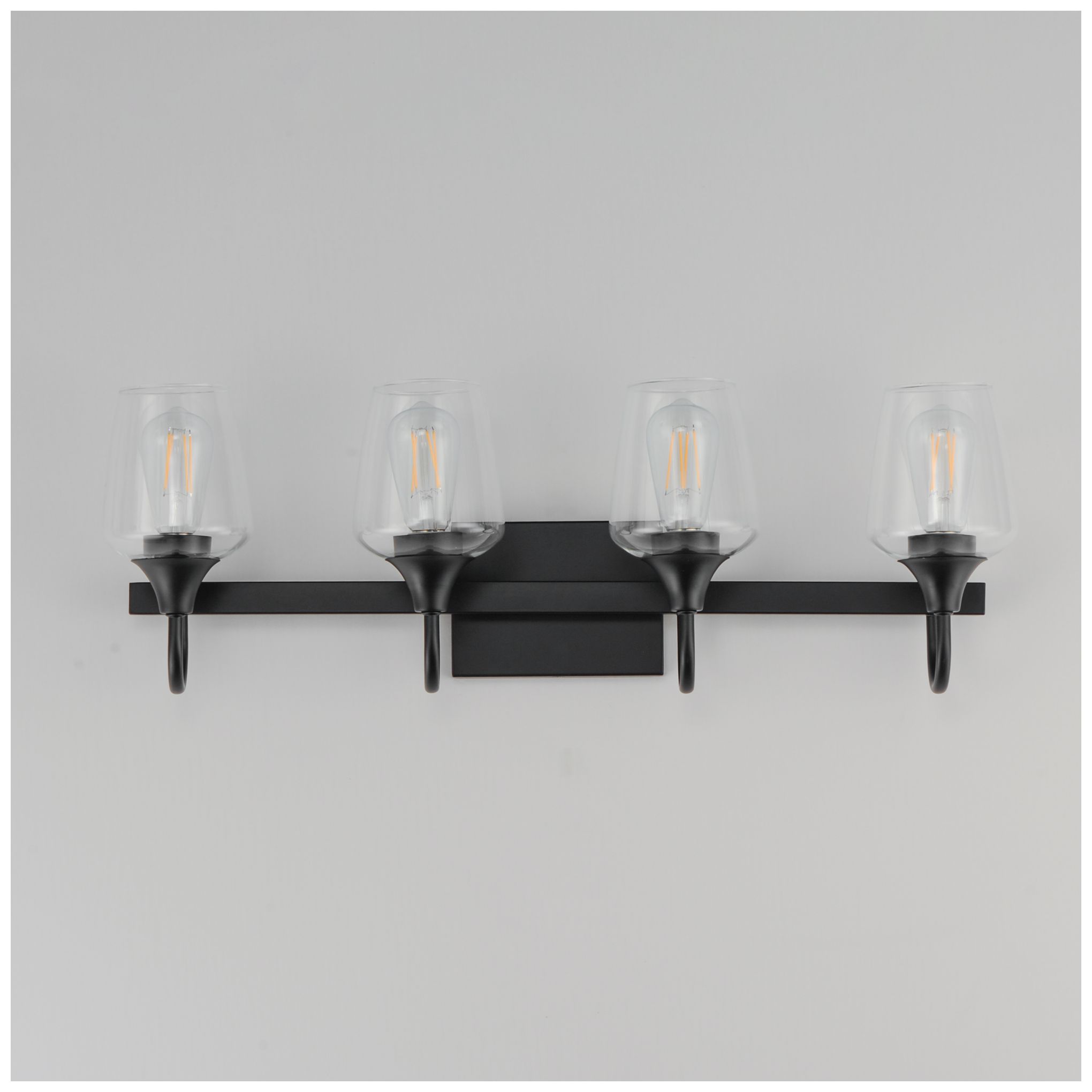 Image 4 Maxim Goblet 28" Wide Black 4-Light Wall Sconce more views