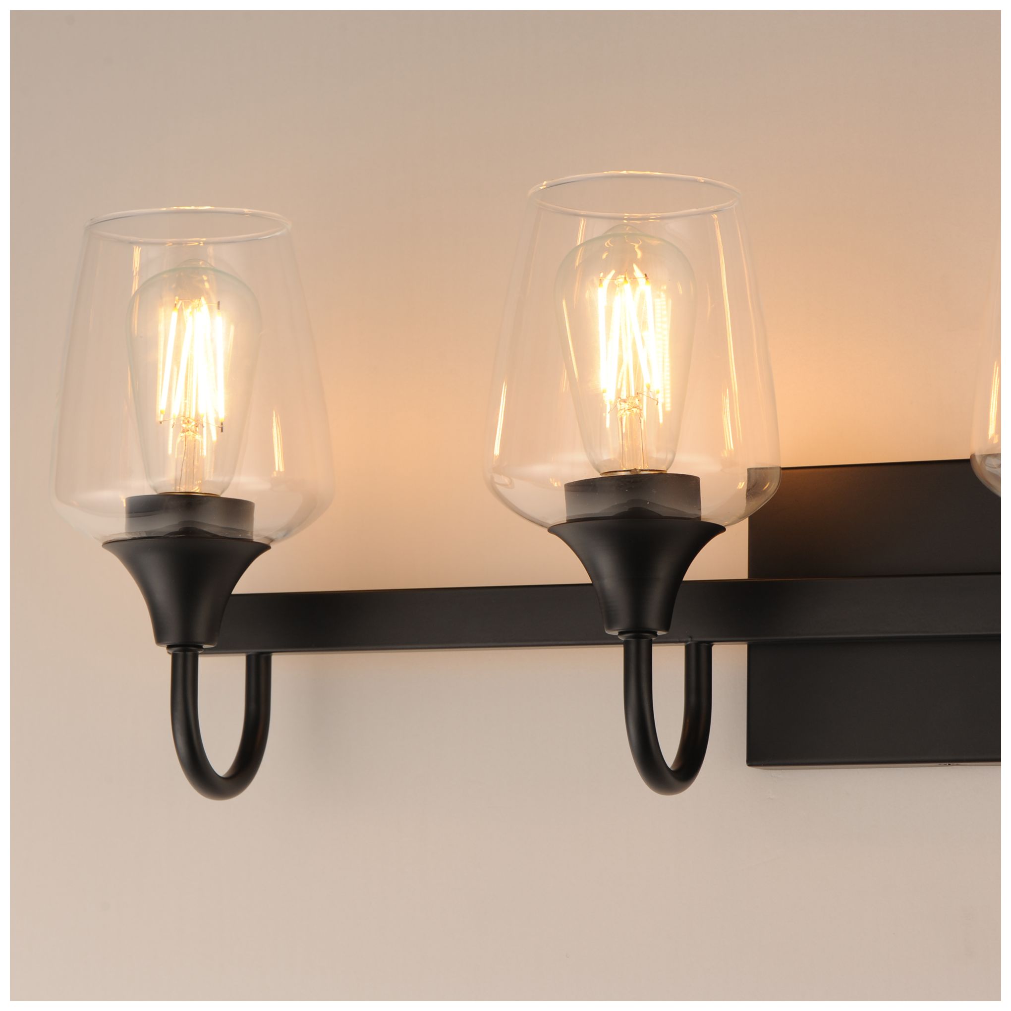 Image 6 Maxim Goblet 28" Wide Black 4-Light Wall Sconce more views