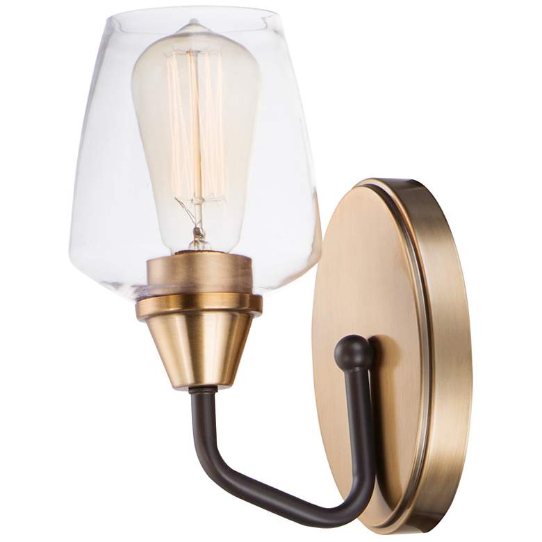 Image 2 Maxim Goblet 9 1/2" High Antique Brass Wall Sconce