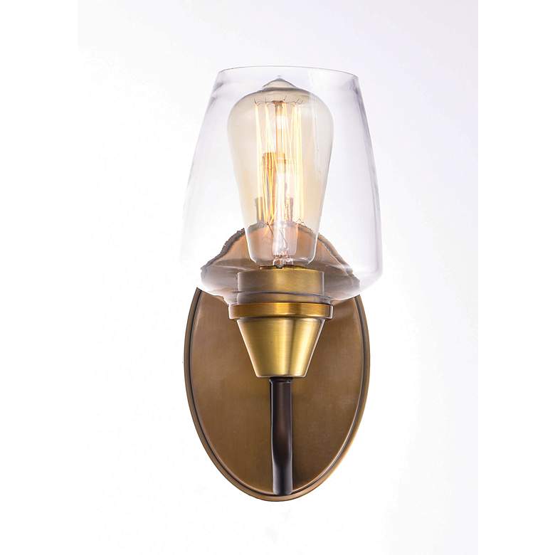 Image 3 Maxim Goblet 9 1/2" High Antique Brass Wall Sconce more views