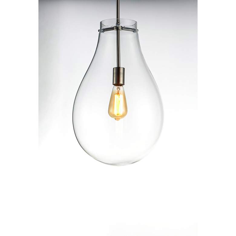 Image 2 Maxim Gourd 11 3/4" Wide Satin Nickel Mini Pendant Light more views