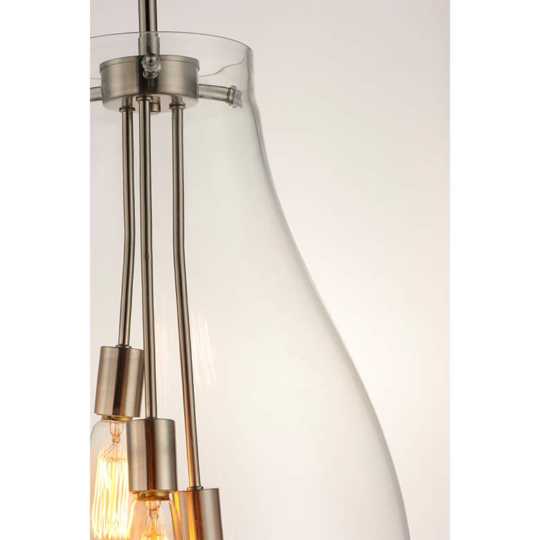 Image 4 Maxim Gourd 15 3/4" Wide Satin Nickel 3-Light Pendant Light more views