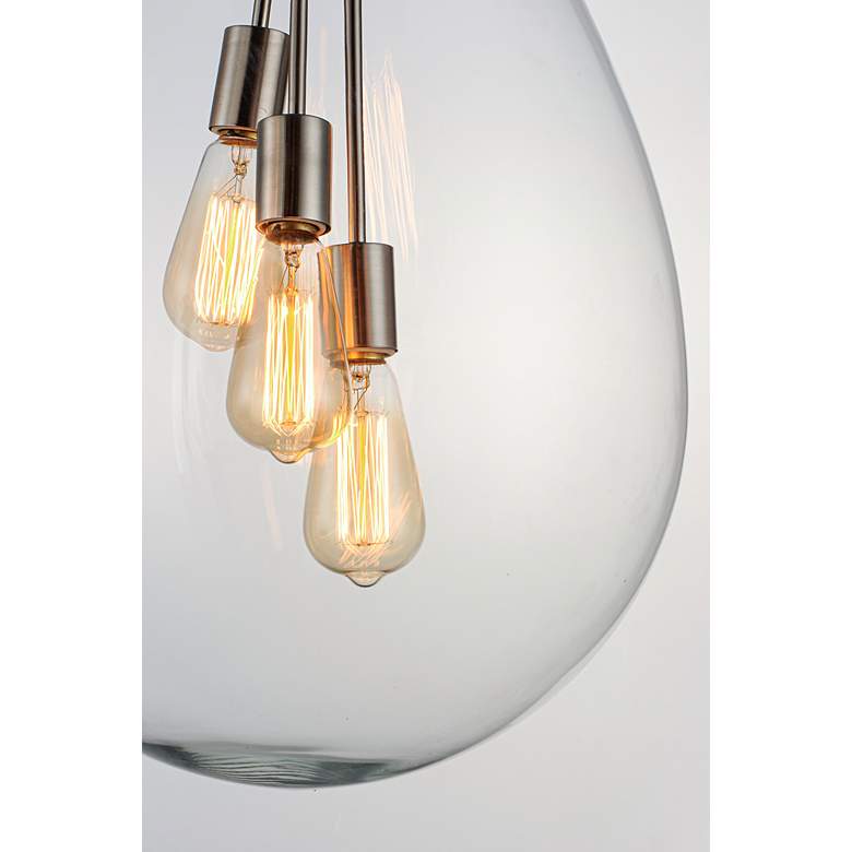 Image 5 Maxim Gourd 15 3/4" Wide Satin Nickel 3-Light Pendant Light more views