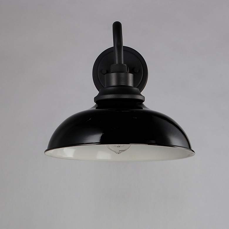 Image 2 Maxim Granville 11 1/4" High Gloss Black Outdoor Wall Light more views