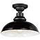 Maxim Granville 12" Wide Gloss Black Outdoor Ceiling Light