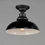 1_Maxim Granville 12" Wide Gloss Black Outdoor Ceiling Light
