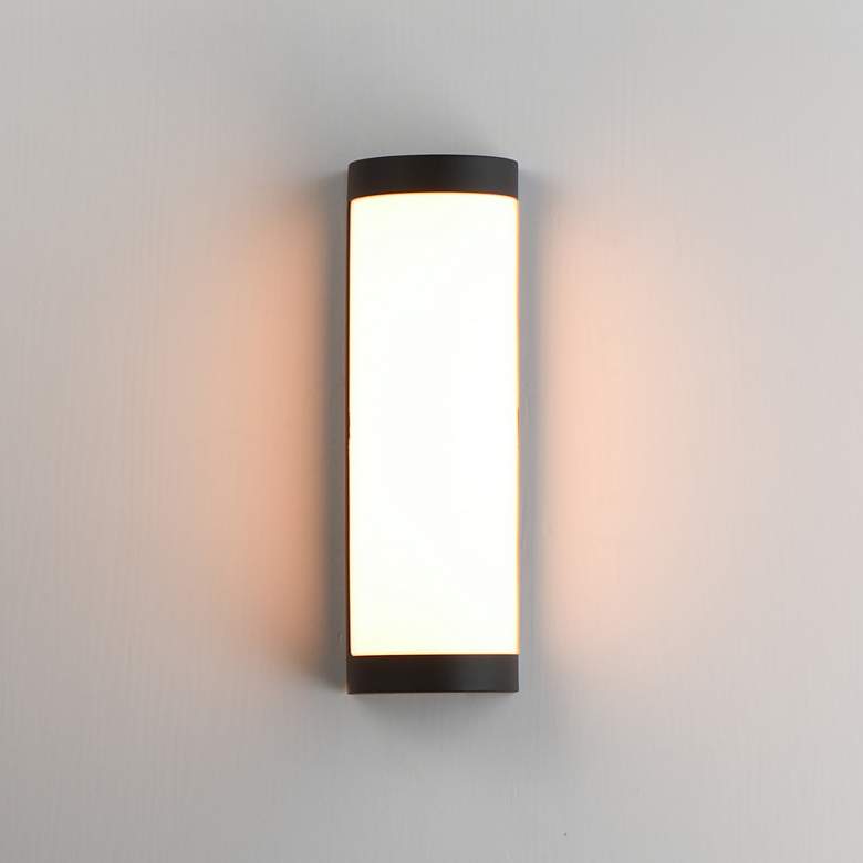 Image 3 Maxim Halfpipe 15" Black LED Outdoor Sconce - 5CCT more views