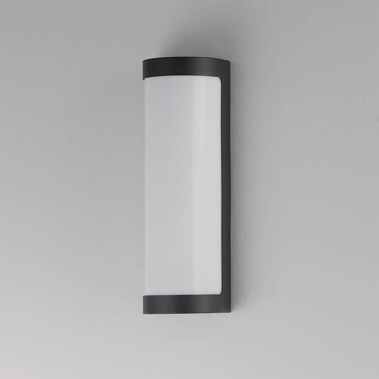 Image 4 Maxim Halfpipe 15" Black LED Outdoor Sconce - 5CCT more views