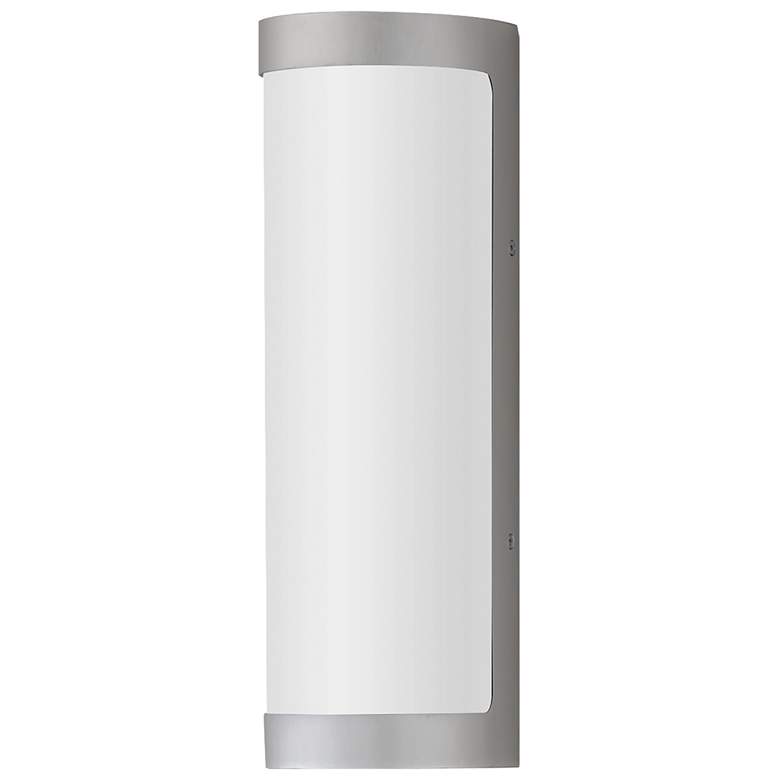 Image 1 Maxim Halfpipe 15" Brushed Aluminum LED Outdoor Sconce - 5CCT