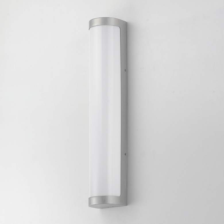 Image 4 Maxim Halfpipe 26" Brushed Aluminum LED Outdoor Sconce - 5CCT more views
