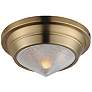 1_Maxim Hargreaves 10" Wide Natural Aged Brass 1-Light Flush Mount