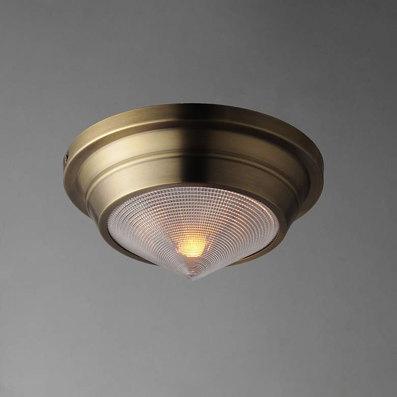 Image 3 Maxim Hargreaves 10" Wide Natural Aged Brass 1-Light Flush Mount more views