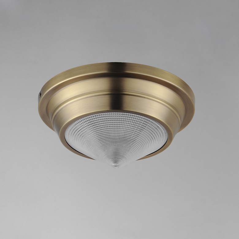 Image 4 Maxim Hargreaves 10" Wide Natural Aged Brass 1-Light Flush Mount more views