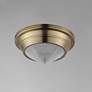4_Maxim Hargreaves 10" Wide Natural Aged Brass 1-Light Flush Mount more views