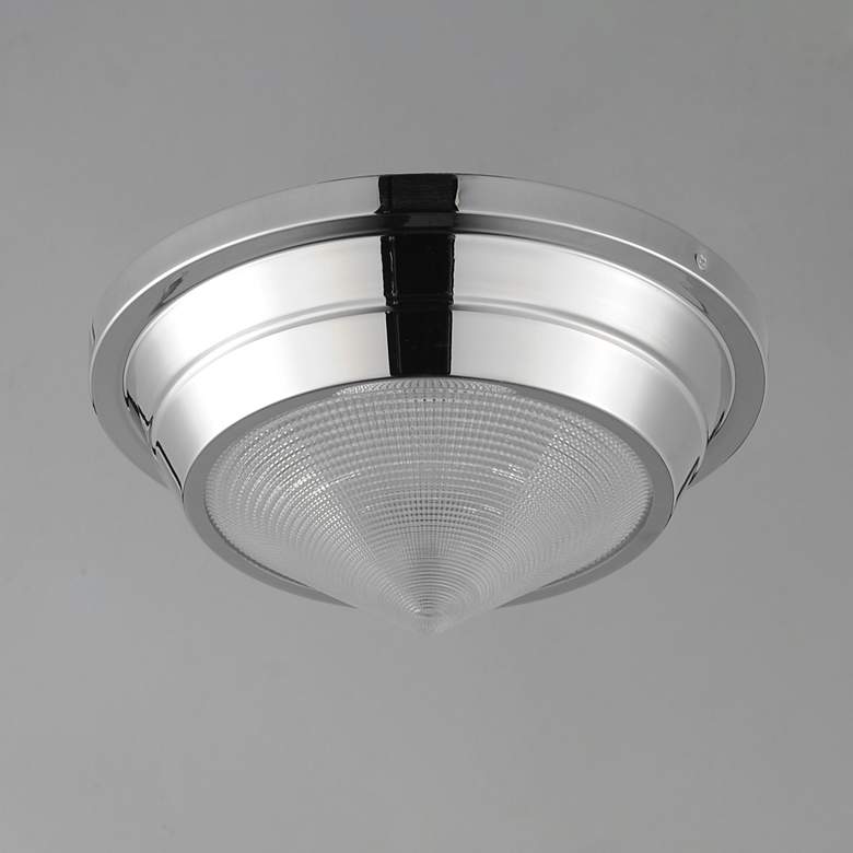 Image 3 Maxim Hargreaves 10" Wide Polished Nickel 1-Light Flush Mount more views