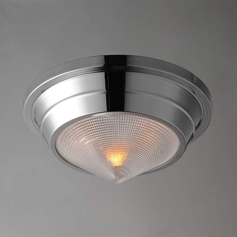 Image 4 Maxim Hargreaves 10" Wide Polished Nickel 1-Light Flush Mount more views