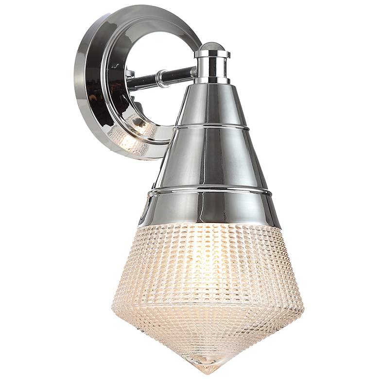 Image 1 Maxim Hargreaves 12" High Polished Chrome 1-Light Wall Sconce