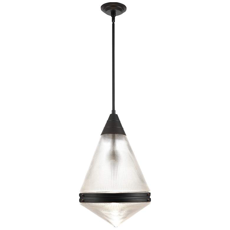 Image 1 Maxim Hargreaves 13 1/2" Wide Black 1-Light Pendant