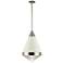 Maxim Hargreaves 13 1/2" Wide White/Polished Nickel 1-Light Pendant