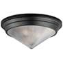 1_Maxim Hargreaves 16 1/2" Wide Black 3-Light Flush Mount